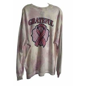 2XL Benny&Belle Woman Graphic Top Cancer Awareness 100%cotton Crew Neck